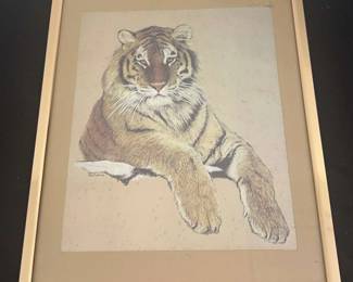 Image Of Tiger Signed by Hans P Luetcke