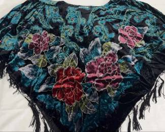 Coldwater Creek Printed Floral Poncho
