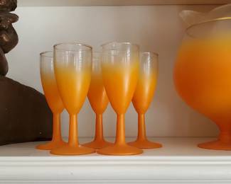 MCM West Virginia Glass "Blendo" Cocktail Set
