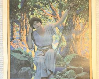 Original Maxfield Parrish Large Lithograph "DREAMLIGHT" EM Lamps 1925 poster