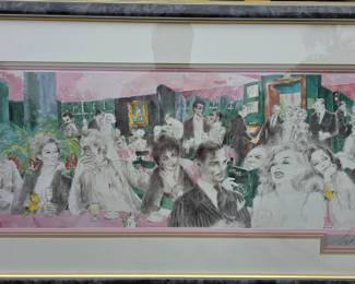 Leroy Neiman Polo Lounge, signed