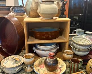 Lots of Hand thrown Pottery pieces / Signed