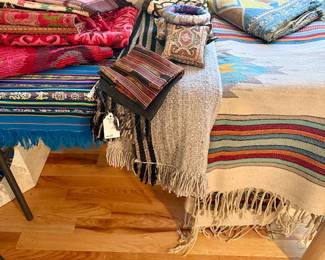 Ethnic Textiles /Lg Rug , Lg Poncho +++