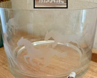 ‘BLOCK’ Crystal Bowl large
‘Galloping Horses’ excellent
