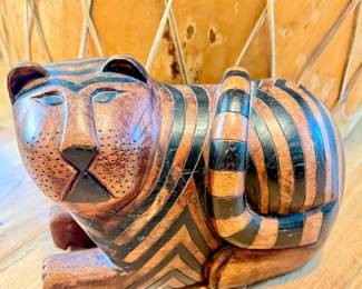 Medium Folk Art wood Cat