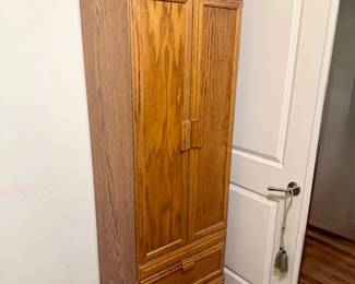 Tall Oak Cabinet w/doors