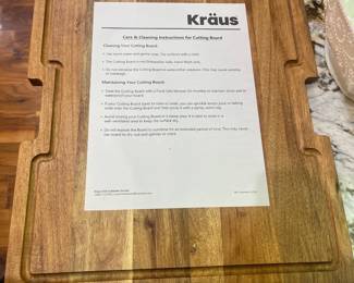 M4 - $25. Kraus cutting board. 15"x 17".