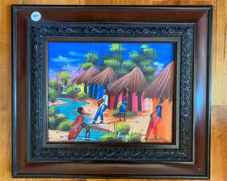 M112 - $100. "Fredd" Haiti Original Painting. Measures 13.5" x 15.5".