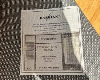 M88 - $125. Bashian Contempo Rug. Measures 7'6" x 9'6". 100% Wool Pile.