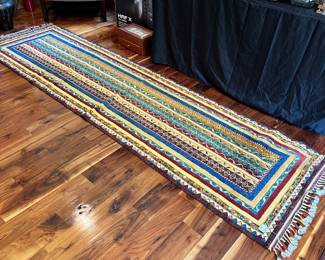 M27 - $425. Vibrant colorful Topkapi wool carpet. Measures 34" x130" long. Also in excellent condition.
