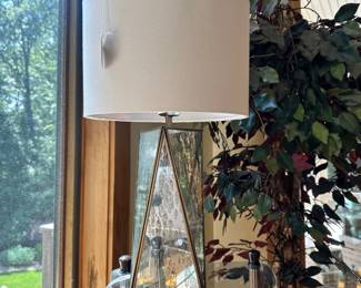 M50 - $45 - 2 available. Geometric lamps. Measures 20" tall.