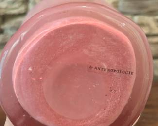 M51 - $25. Pink glass Anthropologie Vase. 12"tall.