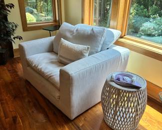 M41 - $1250. Restoration Hardware Cloud Chair - Light Gray padded arm chair. Measures 48" wide x 39" deep x 24" tall (without cushions) Still retails for $2700.