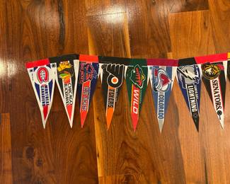 M100 - $30 - Long Display of Small Pennants.