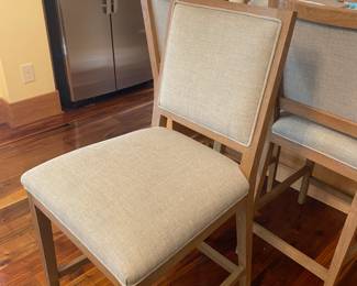 M124 - $400. Set of 3 Restoration Hardware Barstools. Measures 17" wide x 20" deep x 41.5" tall. Floor to Seat is 27".