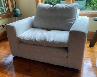 M41 - $1250. Restoration Hardware Cloud Chair - Light Gray padded arm chair. Measures 48" wide x 39" deep x 24" tall (without cushions) Still retails for $2700.
