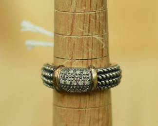 J30 - $40. Size 7. Sterling & 14kt. Stamped CJI.