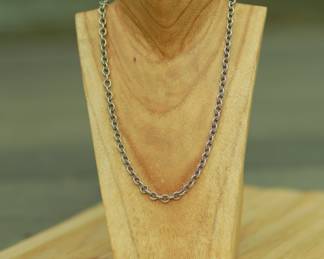 J47 - $100. Judith Ripka. Sterling & 18kt. 17" long.