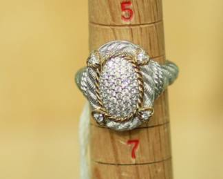 J28 - $40. Size 6. Judith Ripka Sterling & CZ.