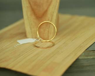 J55 - $350. 18k Gold Hoops. 2" hoop. Weighs 3.8 grams.
