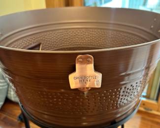 M59 - $70. Copper Toned ice bucket/wine rack with serving tray.