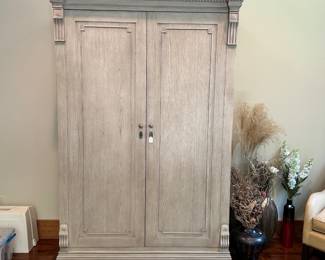 M28 - $750. RESTORATION HARDWARE St James Wardrobe. Measures 52.5" wide x 22" deep x 84" tall. (Retail is $3,750) PLEASE MEASURE FIRST. THIS IS HUGE. You will be responsible for removing carefully from the home. Be prepared to hire movers if necessary!