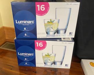 M119 - $30 each. 2 Available. New in Box Luminarc Glasses.