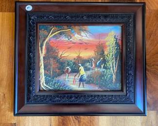 M110 - $85. "Bouta" Original Haitian Painting. Measures 15.5" x 13.5".