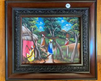 M111 - $75. Original Painting signed "Jacqueline". Framed measures 15.5" x 13.5".