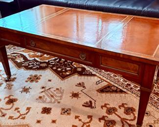 Leather top Vintage Coffee Table