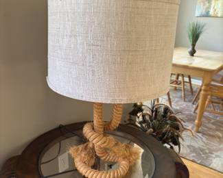 end table with beveled glass
