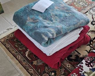 Blankets (Peruvian) and fantastic King Sized bed cover.