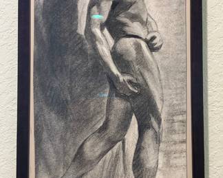 Christian von Schneidau Drawing, with Estate Stamped Certificate