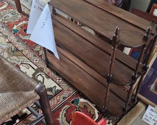 French wooden plate rack, early 20th century.