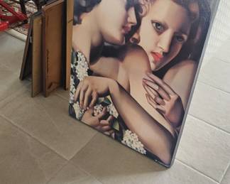 Lots of artwork for staging or collections. Tamara d'limpicka large framed piece.