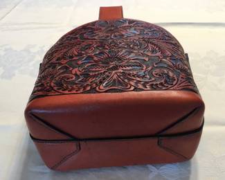 3 Mexican handmade purses, leather and hide, highly detailed.