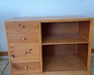 Solid wood cabinet w 4 drawers