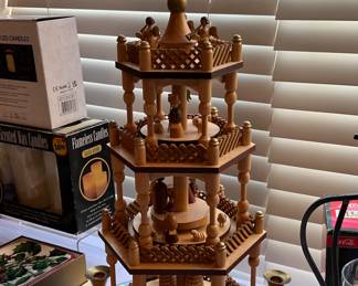 Vintage German Christmas Pyramid Kathe Wohlfahrt Birth of Christ