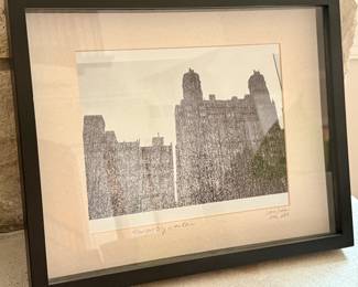 Very cool photo art in frame and signed by artist