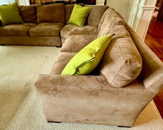 Crate & Barrel Microsuede 3 Pc Sectional. Awesome Condition!