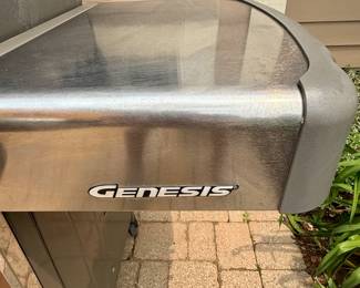 Weber Genesis Gas Grill with Copper Colored Grill Top and Cabinet Doors in excellent condition