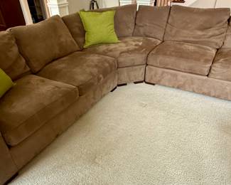 Crate & Barrel Microsuede 3 Pc Sectional. Awesome Condition!