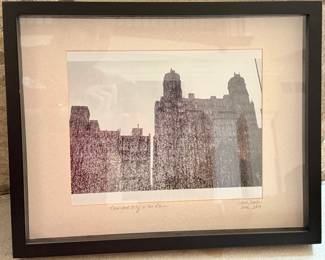 Very cool photo art in frame and signed by artist