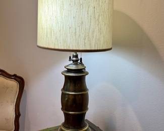 Heavy Mid Century Era Brass Lamp