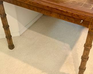 Leather Top DREXEL Game Table / Square