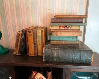 A collection of antique books