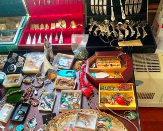 Lots of sterling and Mexican silver, with turquoise!