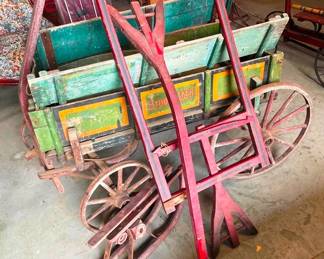 This is a goat cart with snow blades and more yokes, this is cool!!