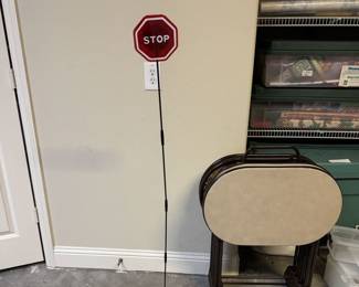 STOP sign for garage car placement