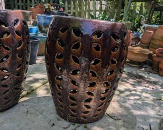 Glazed garden seats